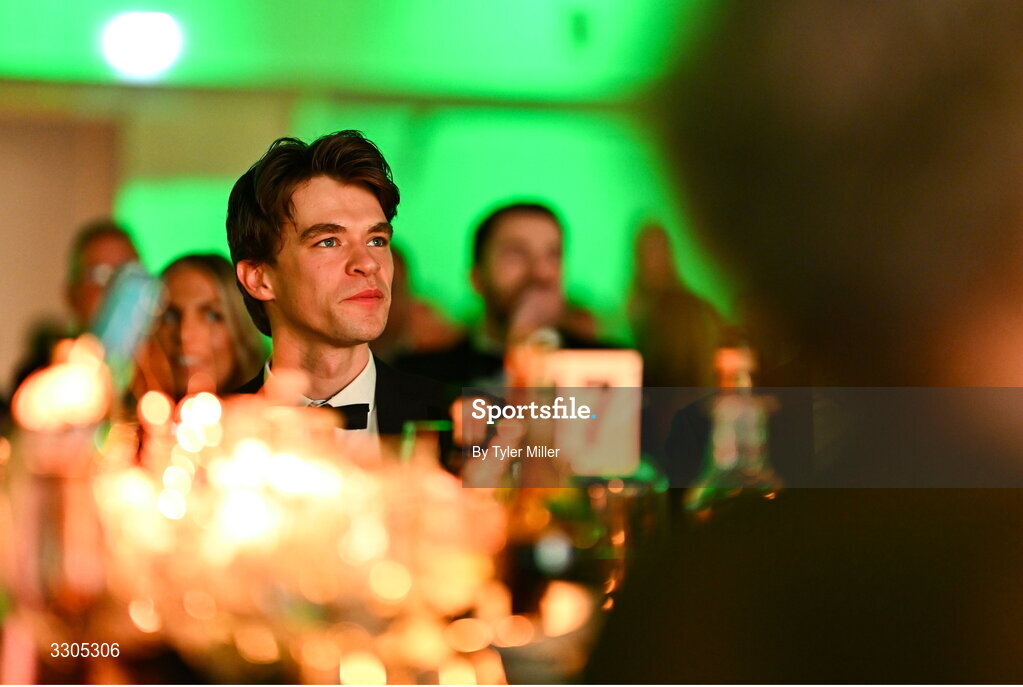 6 December 2025; World Bronze Medallist in Rowing, Fintan McCarthy, during the Team Ireland Olympic Sport Awards 2025 at The Royal Convention Centre in Dublin. Photo by Tyler Miller/Sportsfile