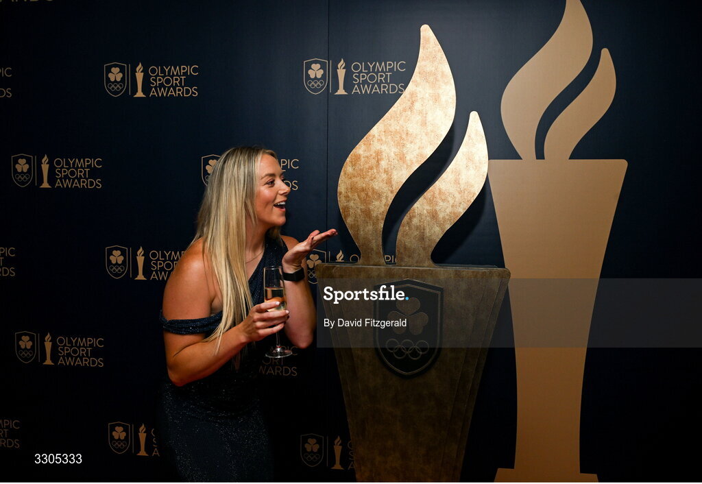 6 December 2025; Stacey Flood during the Team Ireland Olympic Sport Awards 2025 at The Royal Convention Centre in Dublin. Photo by David Fitzgerald/Sportsfile
