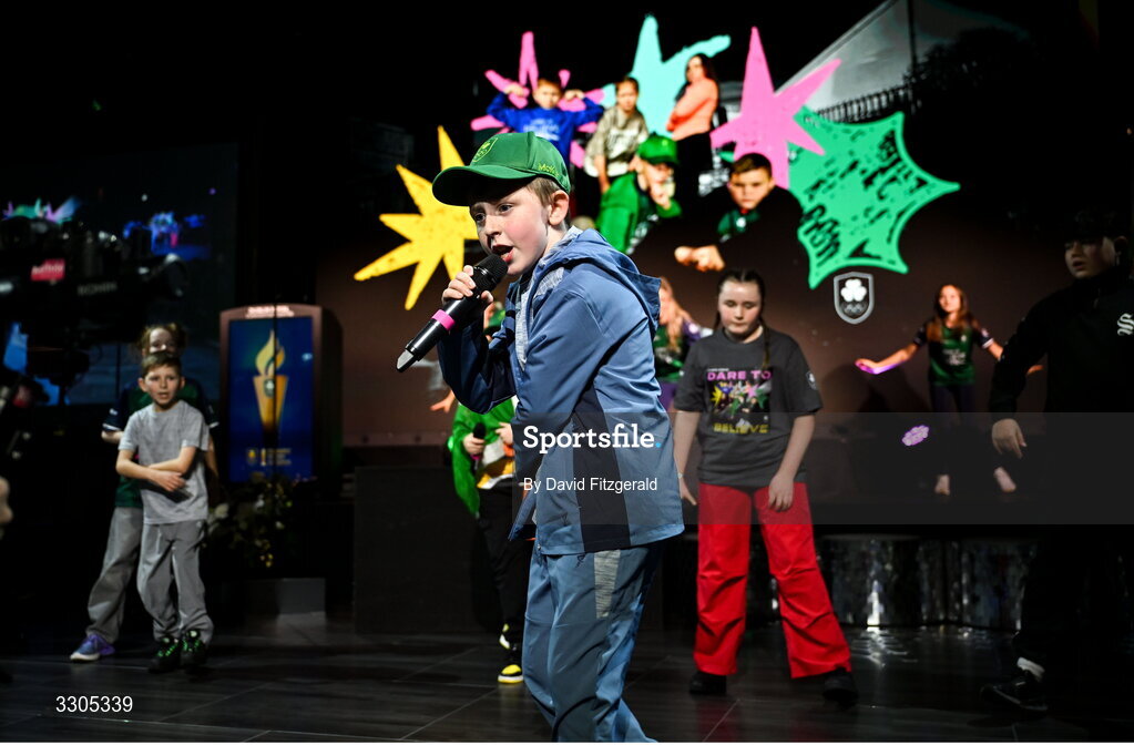 6 December 2025; Kabin crew performs during the Team Ireland Olympic Sport Awards 2025 at The Royal Convention Centre in Dublin. Photo by David Fitzgerald/Sportsfile