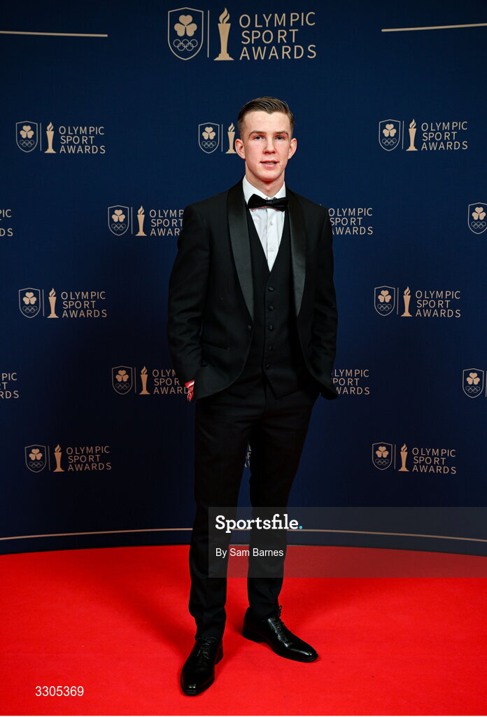 6 December 2025; World Bronze Medallist in Boxing and nominee for Rising Star, sponsored by Sport Ireland, Patsy Joyce, during the Team Ireland Olympic Sport Awards 2025 at The Royal Convention Centre in Dublin. Photo by Sam Barnes/Sportsfile