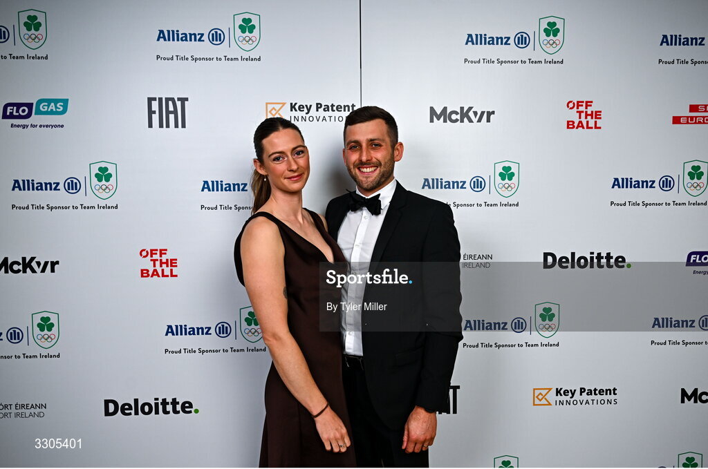 6 December 2025; Genie Cochrane, left, and Jake Cochrane during the Team Ireland Olympic Sport Awards 2025 at The Royal Convention Centre in Dublin. Photo by Tyler Miller/Sportsfile
