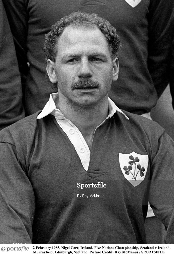 2 February 1985; Nigel Carr of Ireland before the Five Nations Championship match between Scotland and Ireland at Murrayfield in Edinburgh, Scotland. Photo by Ray McManus/Sportsfile