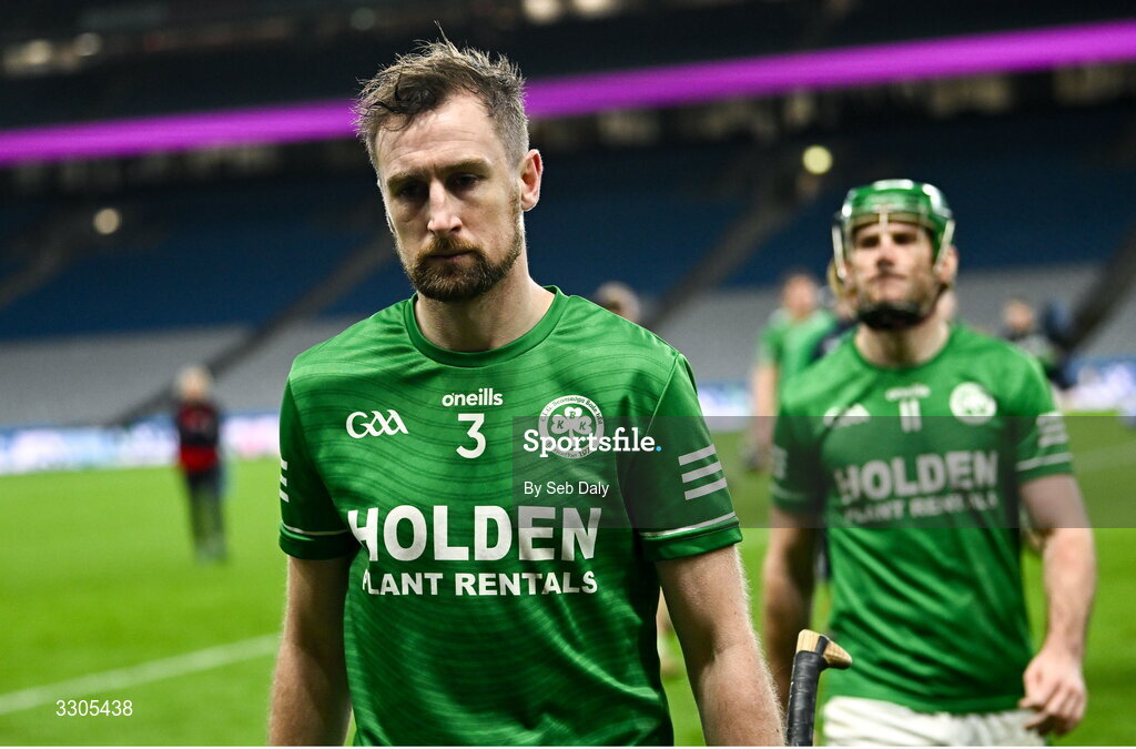 6 December 2025; Joey Holden of Shamrocks Ballyhale after his side's defeat in the AIB Leinster GAA Hurling Senior Club Championship final match between St Martin's of Wexford and Shamrocks Ballyhale of Kilkenny at Croke Park in Dublin. Photo by Seb Daly/Sportsfile