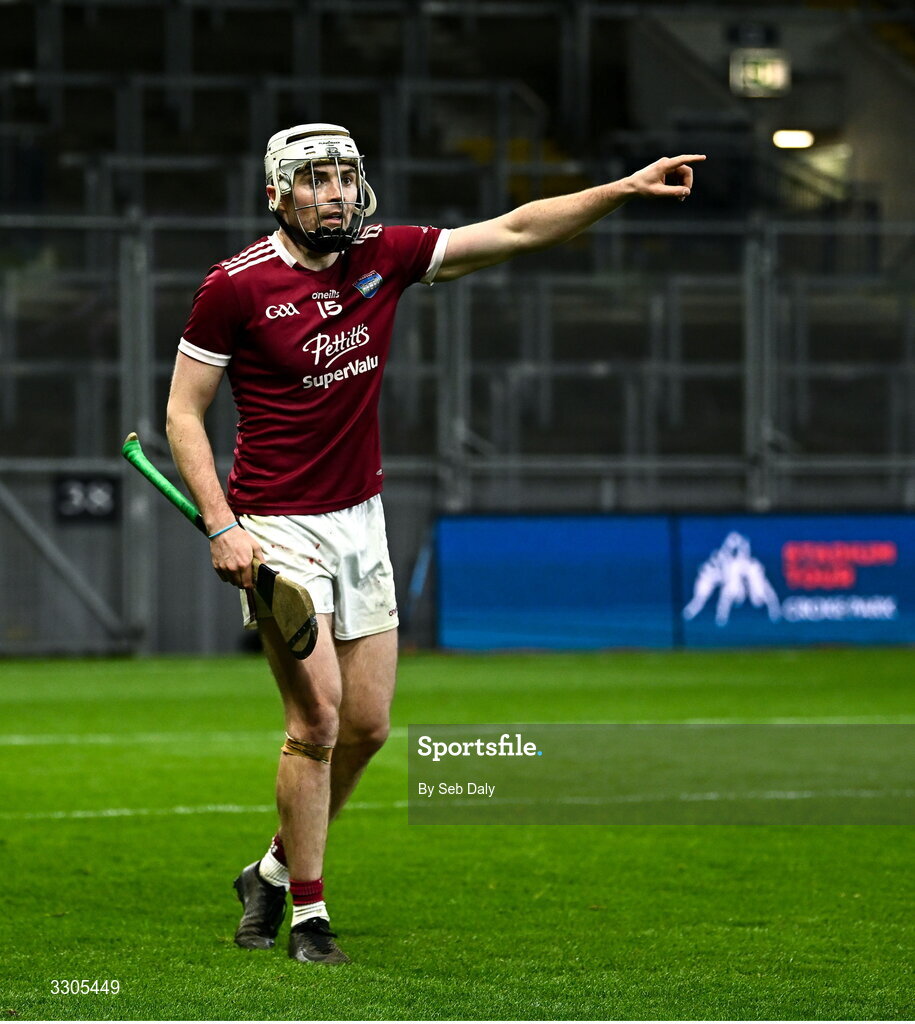 6 December 2025; Rory O’Connor of St Martin’s during the AIB Leinster GAA Hurling Senior Club Championship final match between St Martin's of Wexford and Shamrocks Ballyhale of Kilkenny at Croke Park in Dublin. Photo by Seb Daly/Sportsfile