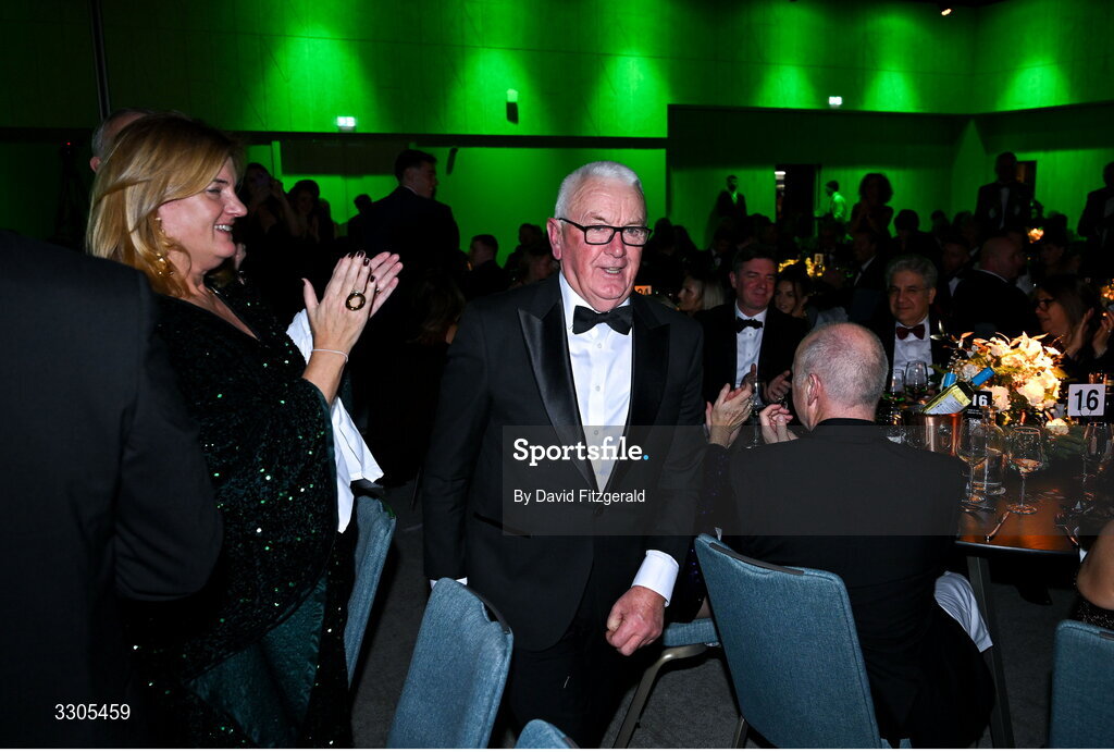 6 December 2025; Rowing Ireland Coach Dominic Casey  makes his way to the stage to collect the Coach of the Year Award, sponsored by Key Patent Innovations during the Team Ireland Olympic Sport Awards 2025 at The Royal Convention Centre in Dublin. Photo by David Fitzgerald/Sportsfile