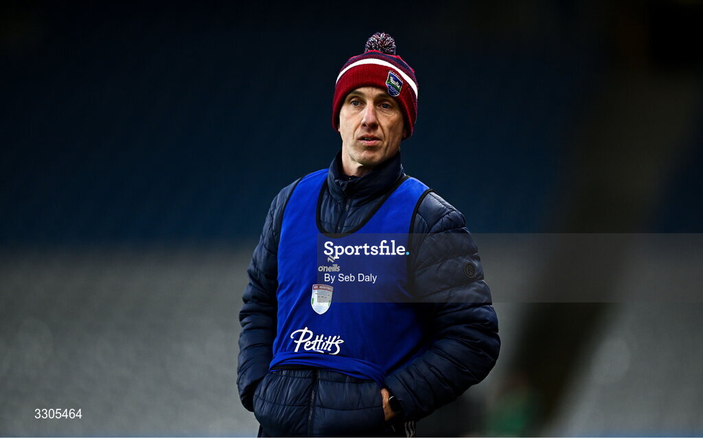 6 December 2025; St Martin's manager Daithí Hayes during the AIB Leinster GAA Hurling Senior Club Championship final match between St Martin's of Wexford and Shamrocks Ballyhale of Kilkenny at Croke Park in Dublin. Photo by Seb Daly/Sportsfile