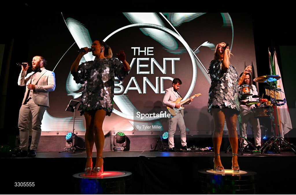 6 December 2025; The Event Band perform during the Team Ireland Olympic Sport Awards 2025 at The Royal Convention Centre in Dublin. Photo by Tyler Miller/Sportsfile