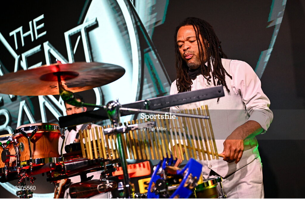6 December 2025; The Event Band perform during the Team Ireland Olympic Sport Awards 2025 at The Royal Convention Centre in Dublin. Photo by Tyler Miller/Sportsfile