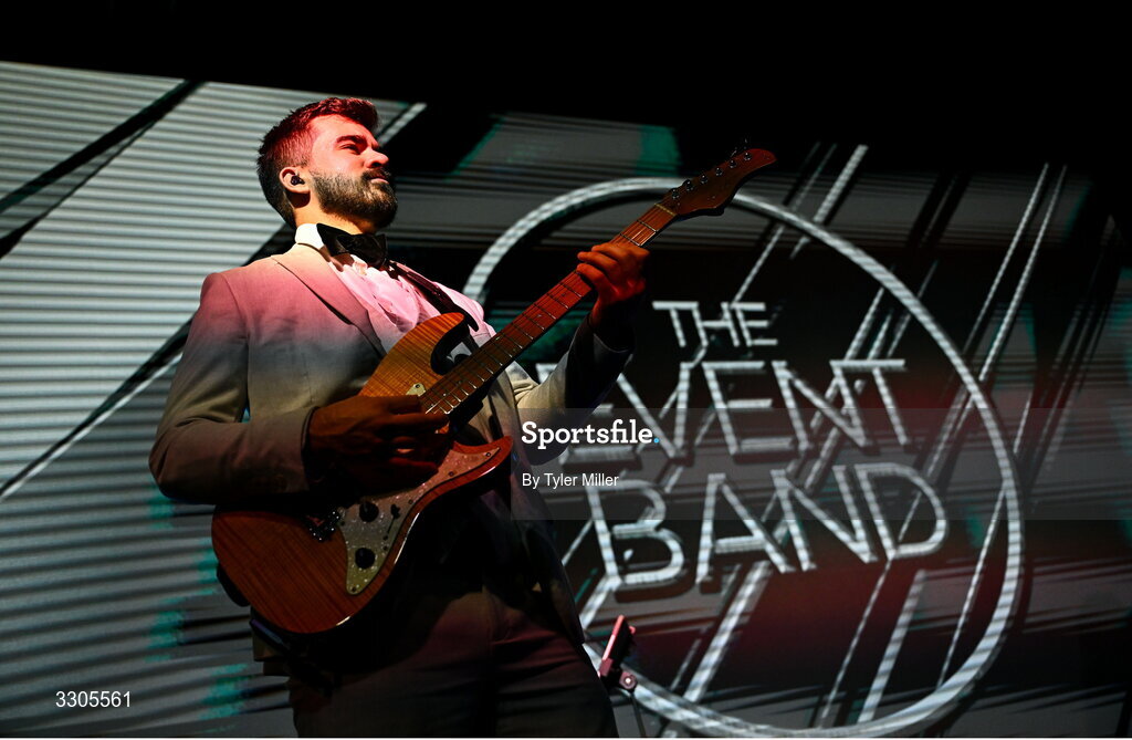 6 December 2025; The Event Band perform during the Team Ireland Olympic Sport Awards 2025 at The Royal Convention Centre in Dublin. Photo by Tyler Miller/Sportsfile