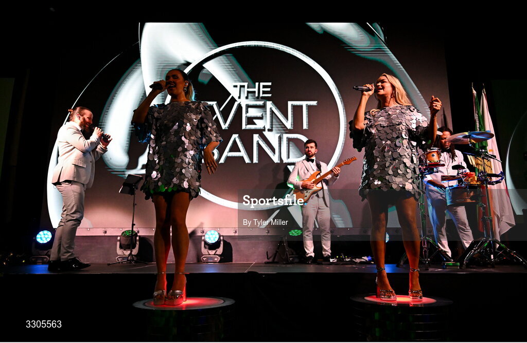 6 December 2025; The Event Band perform during the Team Ireland Olympic Sport Awards 2025 at The Royal Convention Centre in Dublin. Photo by Tyler Miller/Sportsfile