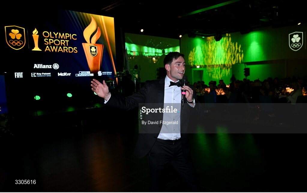 6 December 2025; Olympian Billy Dardis during the Team Ireland Olympic Sport Awards 2025 at The Royal Convention Centre in Dublin. Photo by David Fitzgerald/Sportsfile