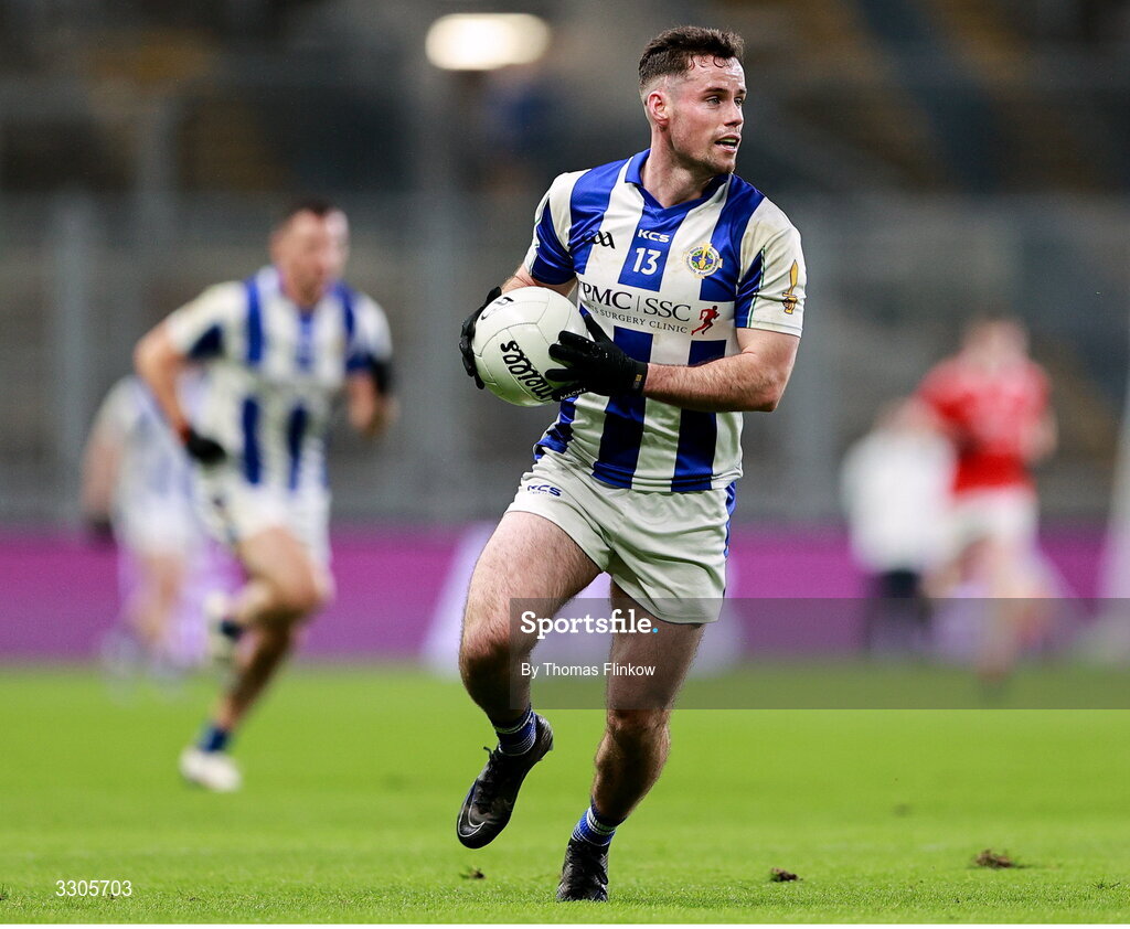 6 December 2025; Ross McGarry of Ballyboden St Enda’s during the AIB Leinster GAA Football Senior Club Championship final match between Athy of Kildare and Ballyboden St Enda's of Dublin at Croke Park in Dublin. Photo by Thomas Flinkow/Sportsfile