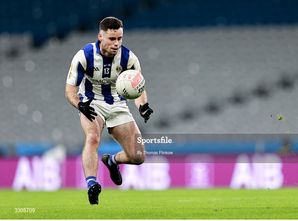 6 December 2025; Ross McGarry of Ballyboden St Enda’s during the AIB Leinster GAA Football Senior Club Championship final match between Athy of Kildare and Ballyboden St Enda's of Dublin at Croke Park in Dublin. Photo by Thomas Flinkow/Sportsfile