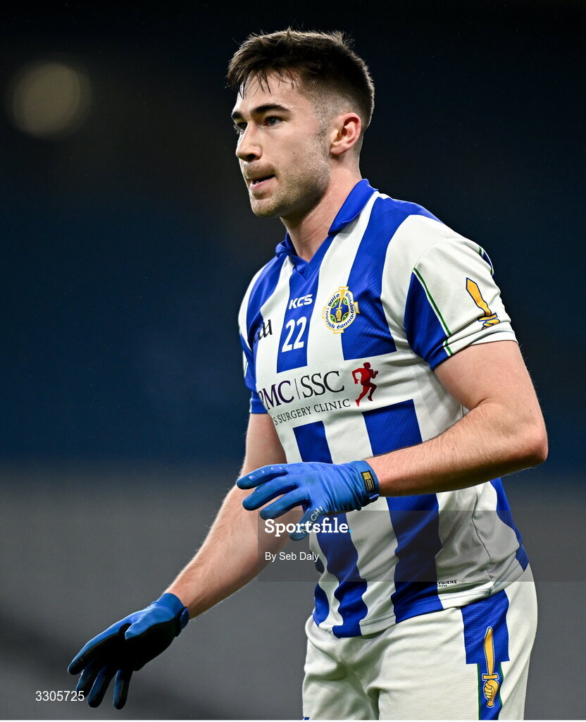 6 December 2025; Harry Donaghy of Ballyboden St Enda’s during the AIB Leinster GAA Football Senior Club Championship final match between Athy of Kildare and Ballyboden St Enda's of Dublin at Croke Park in Dublin. Photo by Seb Daly/Sportsfile