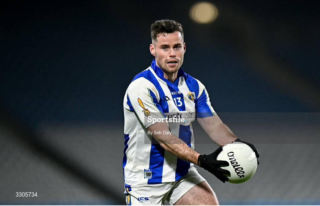 6 December 2025; Ross McGarry of Ballyboden St Enda’s during the AIB Leinster GAA Football Senior Club Championship final match between Athy of Kildare and Ballyboden St Enda's of Dublin at Croke Park in Dublin. Photo by Seb Daly/Sportsfile