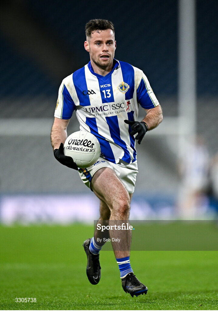 6 December 2025; Ross McGarry of Ballyboden St Enda’s during the AIB Leinster GAA Football Senior Club Championship final match between Athy of Kildare and Ballyboden St Enda's of Dublin at Croke Park in Dublin. Photo by Seb Daly/Sportsfile