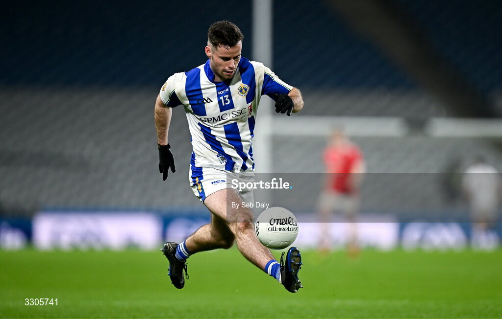 6 December 2025; Ross McGarry of Ballyboden St Enda’s during the AIB Leinster GAA Football Senior Club Championship final match between Athy of Kildare and Ballyboden St Enda's of Dublin at Croke Park in Dublin. Photo by Seb Daly/Sportsfile