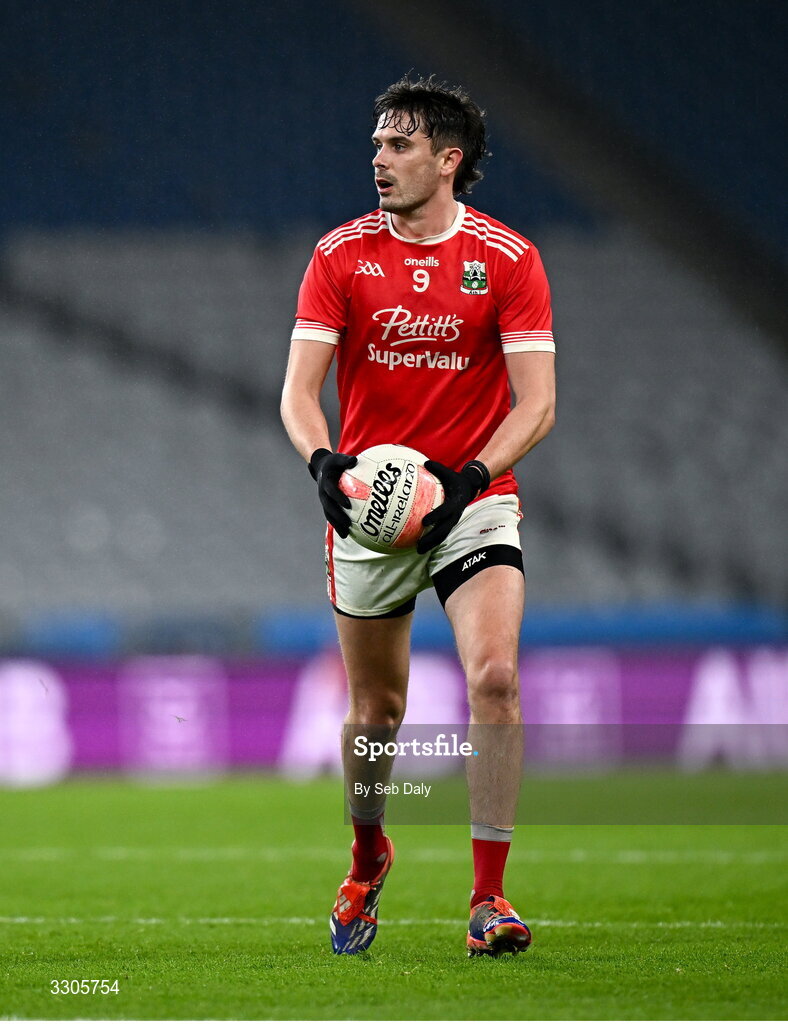 6 December 2025; David Hyland of Athy during the AIB Leinster GAA Football Senior Club Championship final match between Athy of Kildare and Ballyboden St Enda's of Dublin at Croke Park in Dublin. Photo by Seb Daly/Sportsfile