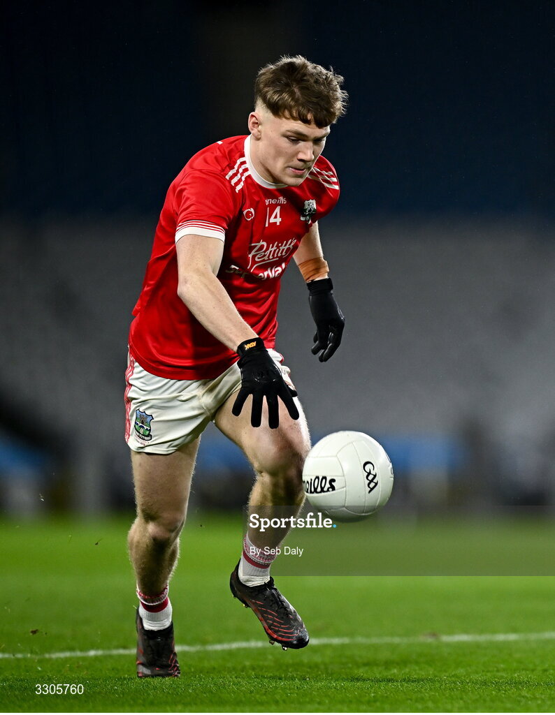 6 December 2025; Colm Moran of Athy during the AIB Leinster GAA Football Senior Club Championship final match between Athy of Kildare and Ballyboden St Enda's  of Dublin at Croke Park in Dublin. Photo by Seb Daly/Sportsfile