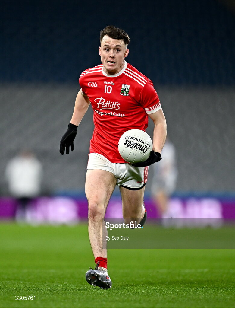 6 December 2025; Brian Maher of Athy during the AIB Leinster GAA Football Senior Club Championship final match between Athy of Kildare and Ballyboden St Enda's  of Dublin at Croke Park in Dublin. Photo by Seb Daly/Sportsfile