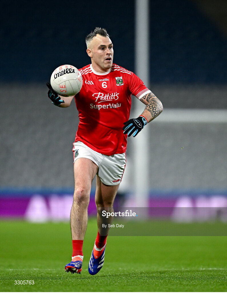 6 December 2025; Cathel McCarron of Athy during the AIB Leinster GAA Football Senior Club Championship final match between Athy of Kildare and Ballyboden St Enda's  of Dublin at Croke Park in Dublin. Photo by Seb Daly/Sportsfile