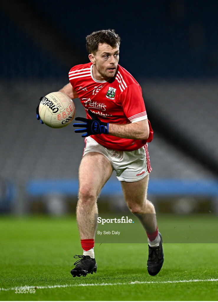 6 December 2025; Niall Kelly of Athy during the AIB Leinster GAA Football Senior Club Championship final match between Athy of Kildare and Ballyboden St Enda's  of Dublin at Croke Park in Dublin. Photo by Seb Daly/Sportsfile