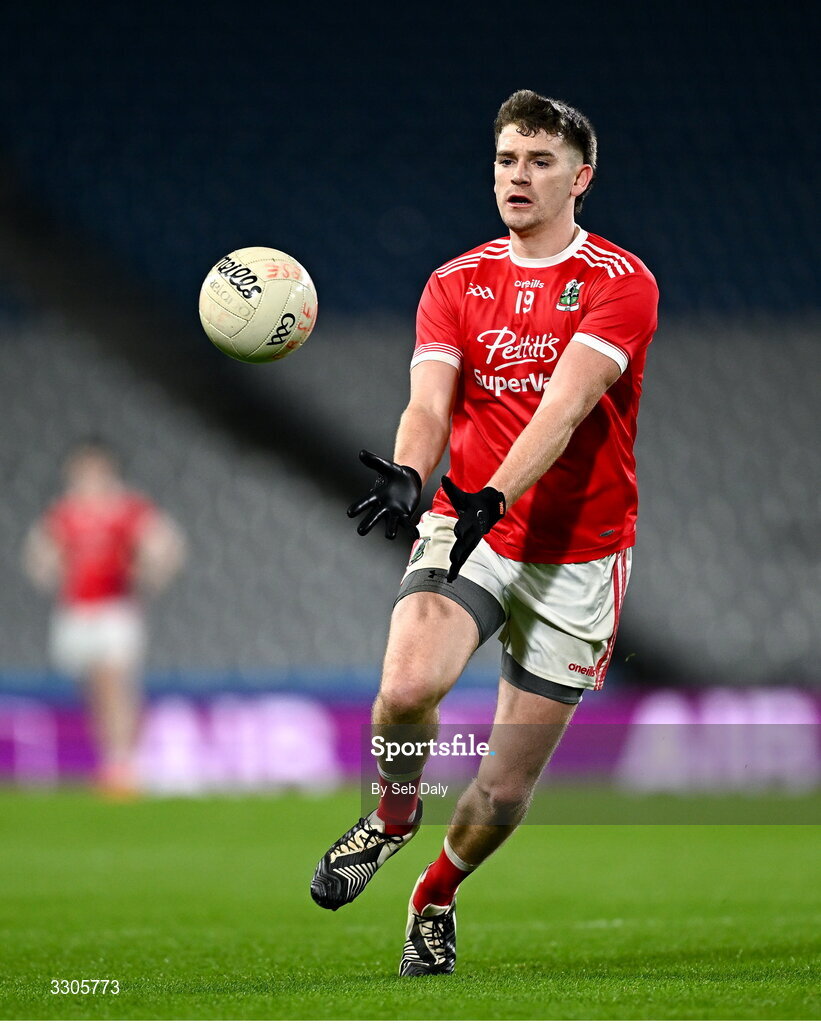 6 December 2025; Mark Hyland of Athy during the AIB Leinster GAA Football Senior Club Championship final match between Athy of Kildare and Ballyboden St Enda's  of Dublin at Croke Park in Dublin. Photo by Seb Daly/Sportsfile