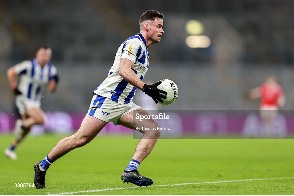 6 December 2025; Ross McGarry of Ballyboden St Enda’s during the AIB Leinster GAA Football Senior Club Championship final match between Athy of Kildare and Ballyboden St Enda's of Dublin at Croke Park in Dublin. Photo by Thomas Flinkow/Sportsfile