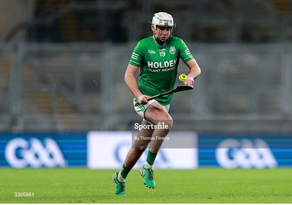 6 December 2025; Dara Mason of Shamrocks Ballyhale during the AIB Leinster GAA Hurling Senior Club Championship final match between St Martin's of Wexford and Shamrocks Ballyhale of Kilkenny at Croke Park in Dublin. Photo by Thomas Flinkow/Sportsfile