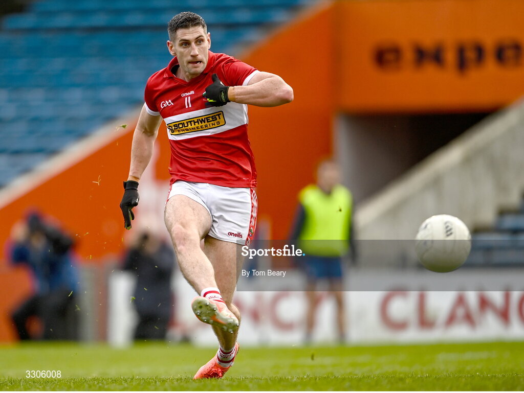 7 December 2025; Paul Geaney of Dingle shoots to score his side's first goal during the AIB Munster GAA Football Senior Club Championship final match between Dingle and St Finbarr's at FBD Semple Stadium in Thurles, Tipperary. Photo by Tom Beary/Sportsfile