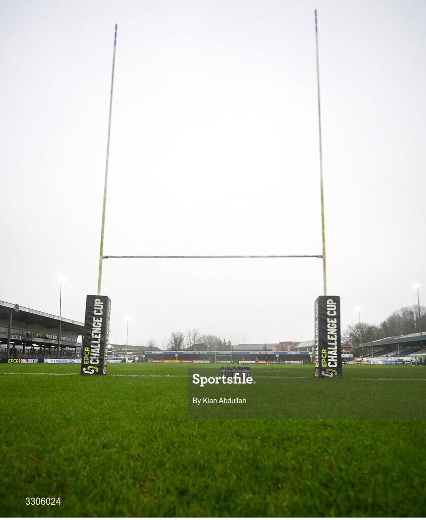7 December 2025; A general view of the ground before the EPCR Challenge Cup match between Ospreys and Connacht at Dunraven Brewery Field in Bridgend, Wales. Photo by Kian Abdullah/Sportsfile
