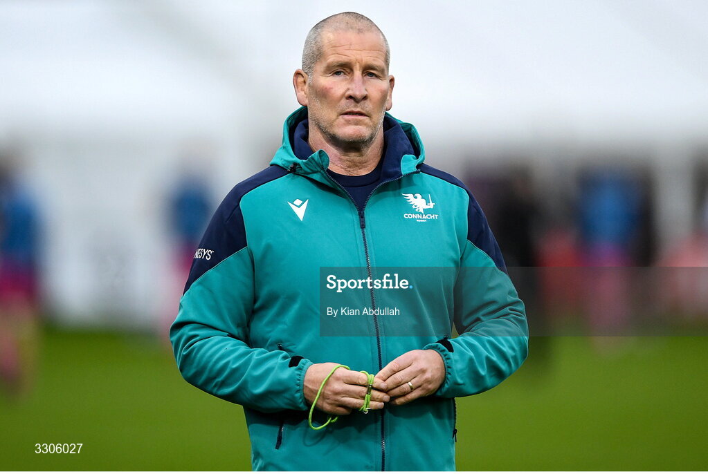 7 December 2025; Connacht head coach Stuart Lancaster before the EPCR Challenge Cup match between Ospreys and Connacht at Dunraven Brewery Field in Bridgend, Wales. Photo by Kian Abdullah/Sportsfile