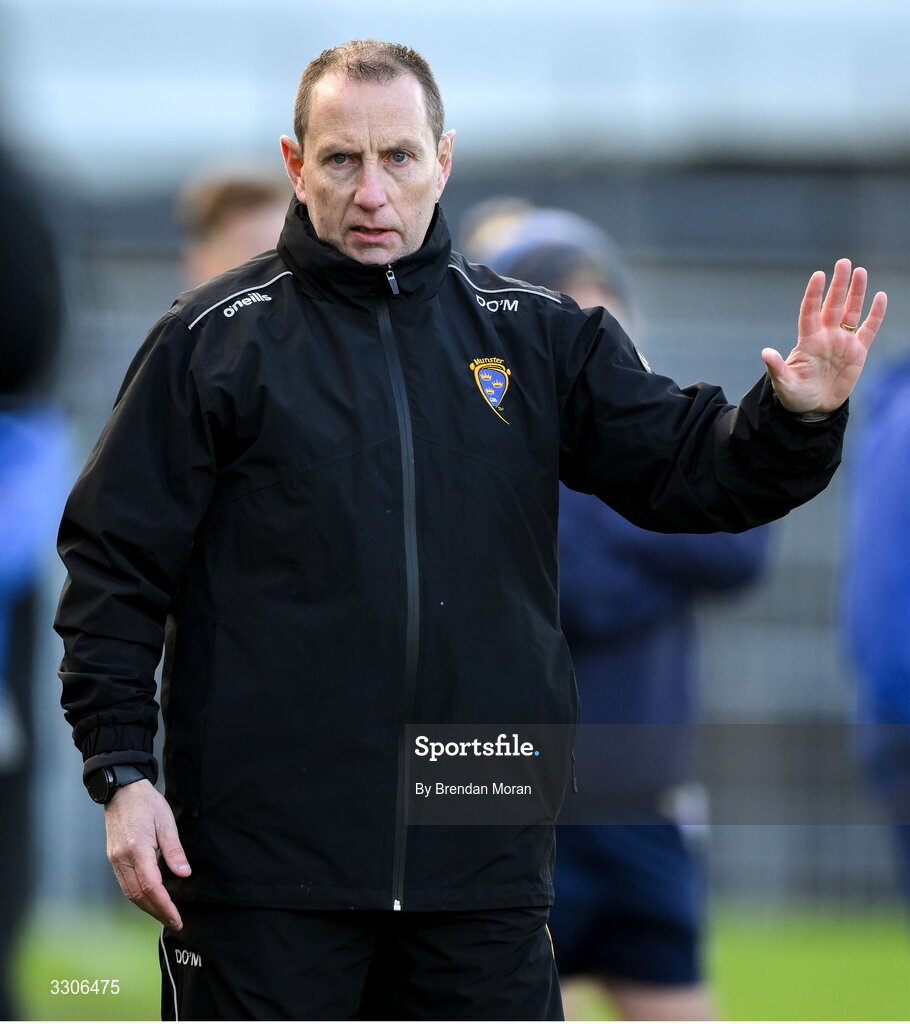 7 December 2025; Sideline official Derek O'Mahony during his last match as a match official in the AIB Munster GAA Football Senior Club Championship final match between Dingle and St Finbarr's at FBD Semple Stadium in Thurles, Tipperary. Photo by Brendan Moran/Sportsfile