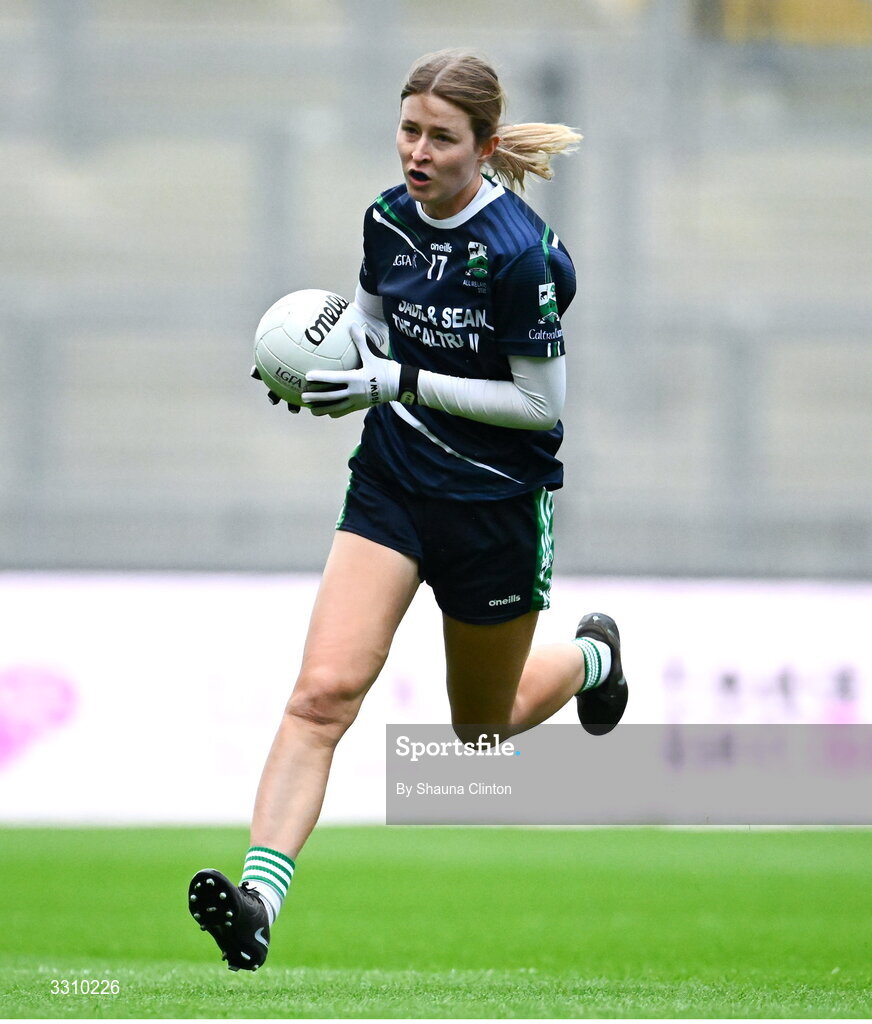 13 December 2025; Ellen Bleahene of Caltra Cuans during the AIB All-Ireland Ladies Football Club Intermediate Club Championship final match between Knockbride of Cavan and Caltra Cuans of Galway at Croke Park in Dublin. Photo by Shauna Clinton/Sportsfile