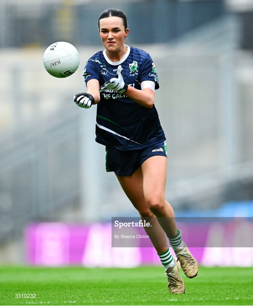 13 December 2025; Aisling Murray of Caltra Cuans during the AIB All-Ireland Ladies Football Club Intermediate Club Championship final match between Knockbride of Cavan and Caltra Cuans of Galway at Croke Park in Dublin. Photo by Shauna Clinton/Sportsfile