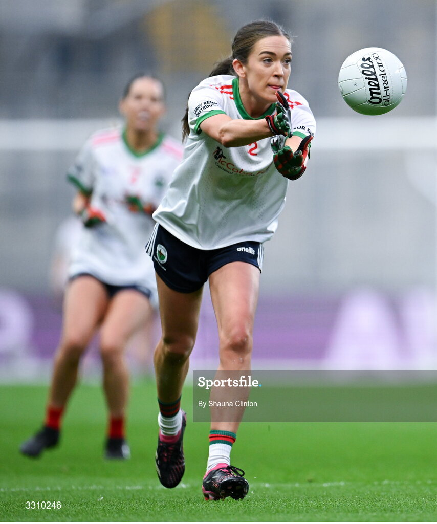 13 December 2025; Aoife Nulty of Knockbride during the AIB All-Ireland Ladies Football Club Intermediate Club Championship final match between Knockbride of Cavan and Caltra Cuans of Galway at Croke Park in Dublin. Photo by Shauna Clinton/Sportsfile