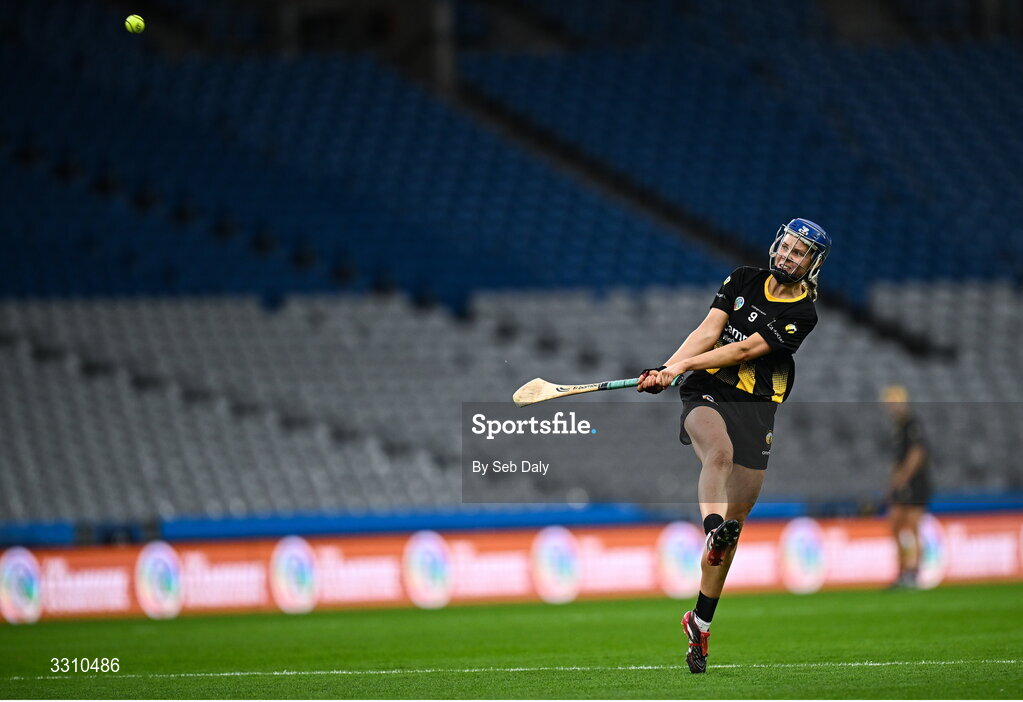 14 December 2025; Aimée Collier of Camross during the AIB All-Ireland Camogie Intermediate Club Championship final match between Ballincollig of Cork and Camross of Laois at Croke Park in Dublin. Photo by Seb Daly/Sportsfile