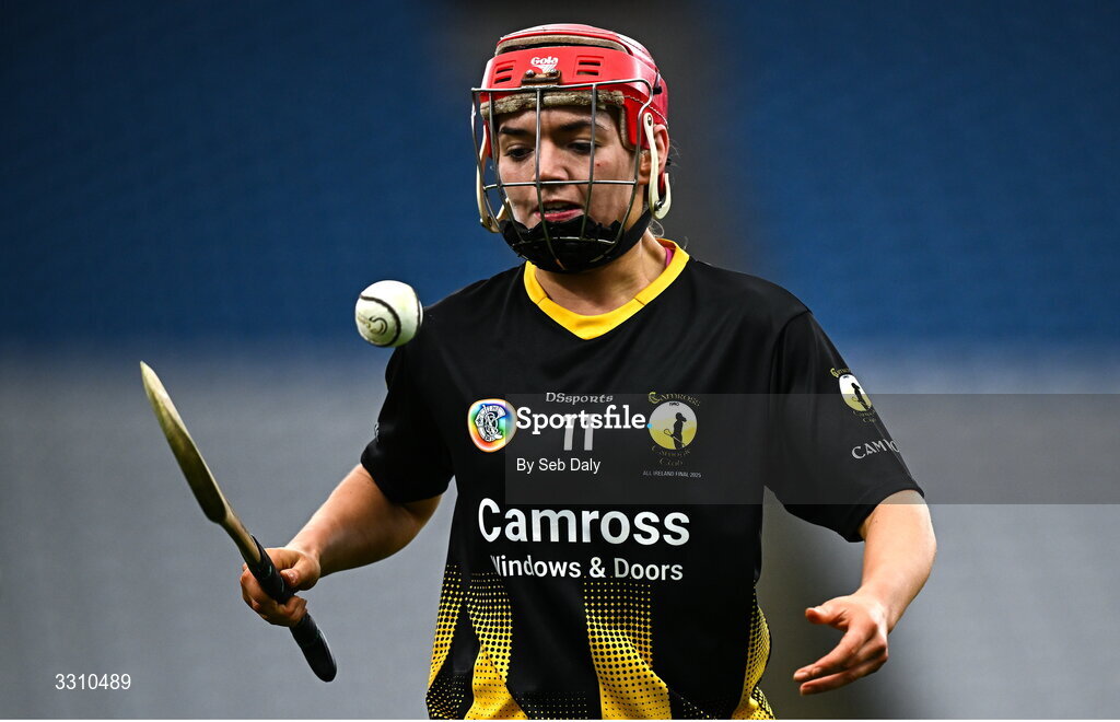 14 December 2025; Gráinne Delaney of Camross during the AIB All-Ireland Camogie Intermediate Club Championship final match between Ballincollig of Cork and Camross of Laois at Croke Park in Dublin. Photo by Seb Daly/Sportsfile