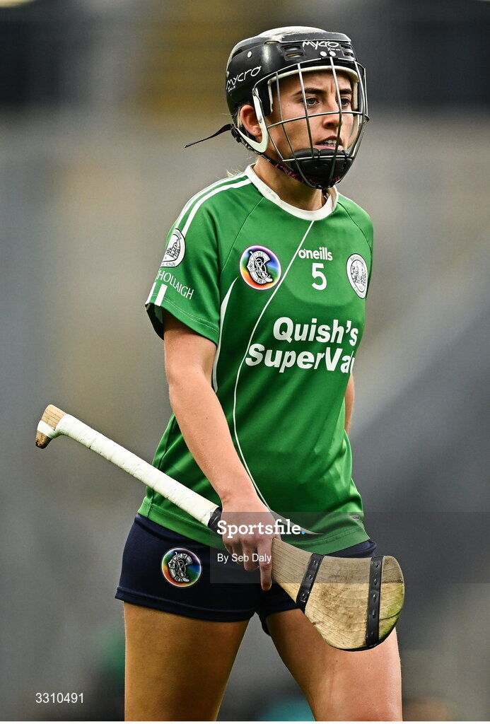 14 December 2025; Orla Keating of Ballincollig during the AIB All-Ireland Camogie Intermediate Club Championship final match between Ballincollig of Cork and Camross of Laois at Croke Park in Dublin. Photo by Seb Daly/Sportsfile
