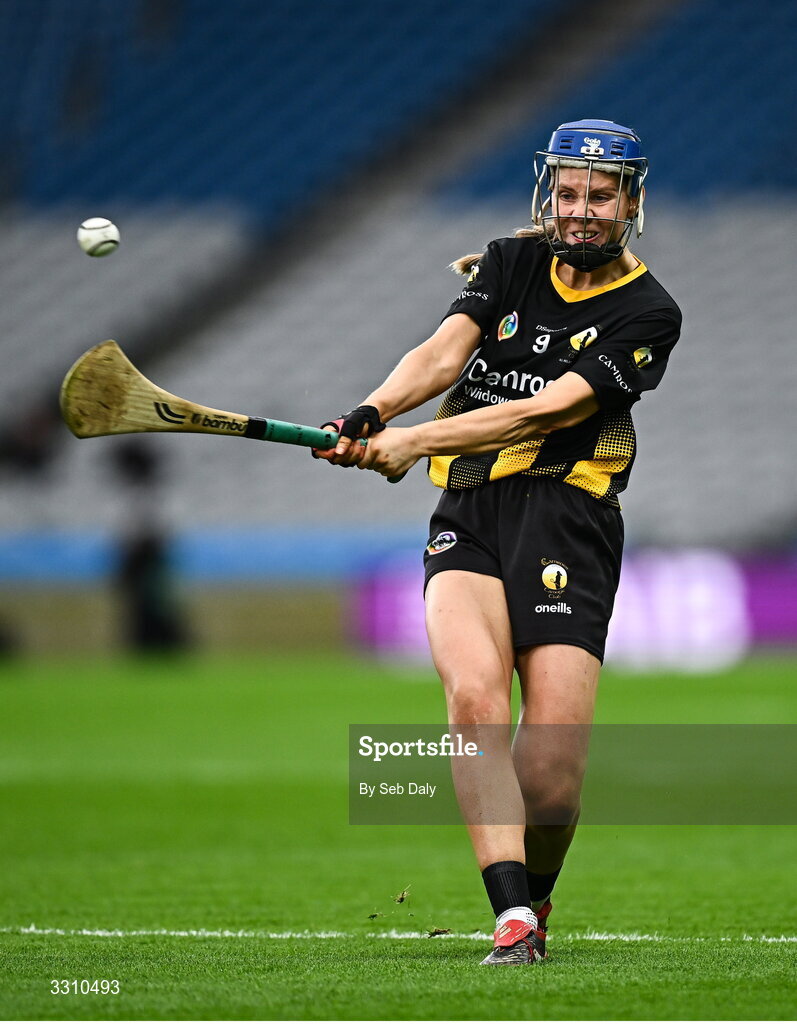 14 December 2025; Aimée Collier of Camross during the AIB All-Ireland Camogie Intermediate Club Championship final match between Ballincollig of Cork and Camross of Laois at Croke Park in Dublin. Photo by Seb Daly/Sportsfile