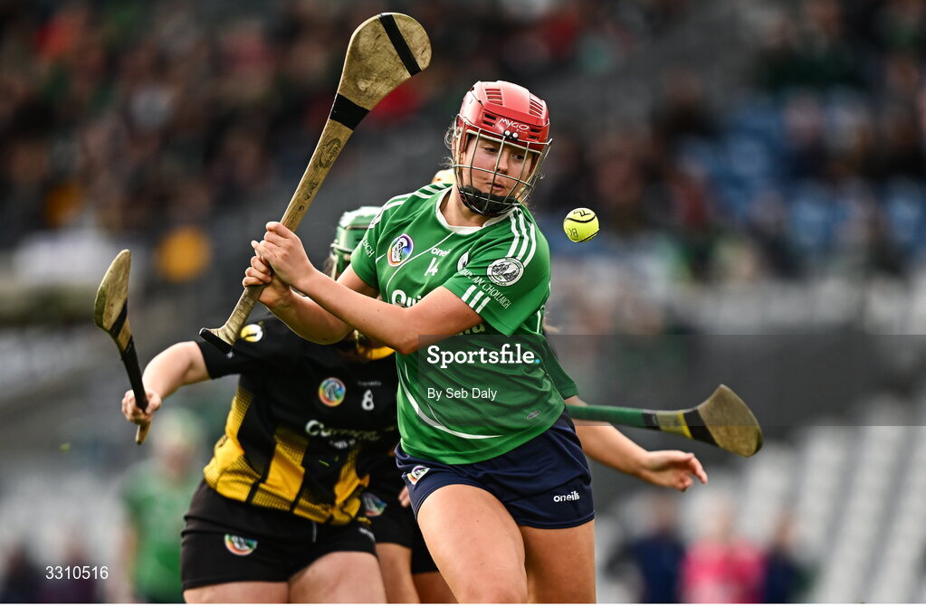 14 December 2025; Tara Goulding of Ballincollig during the AIB All-Ireland Camogie Intermediate Club Championship final match between Ballincollig of Cork and Camross of Laois at Croke Park in Dublin. Photo by Seb Daly/Sportsfile