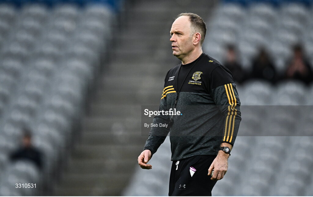 14 December 2025; Camross joint manager Arien Delaney before the AIB All-Ireland Camogie Intermediate Club Championship final match between Ballincollig of Cork and Camross of Laois at Croke Park in Dublin. Photo by Seb Daly/Sportsfile