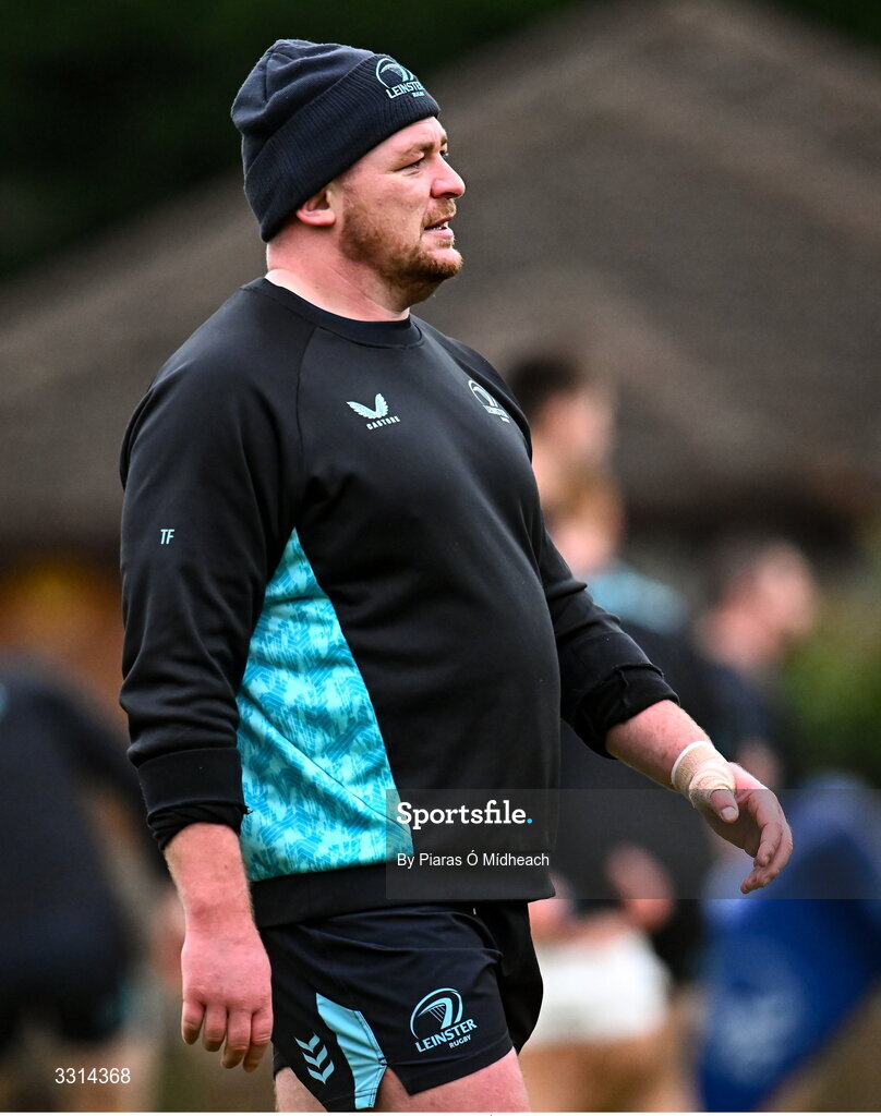 29 December 2025; Tadhg Furlong during Leinster Rugby squad training at Rosemount in UCD, Dublin. Photo by Piaras Ó Mídheach/Sportsfile
