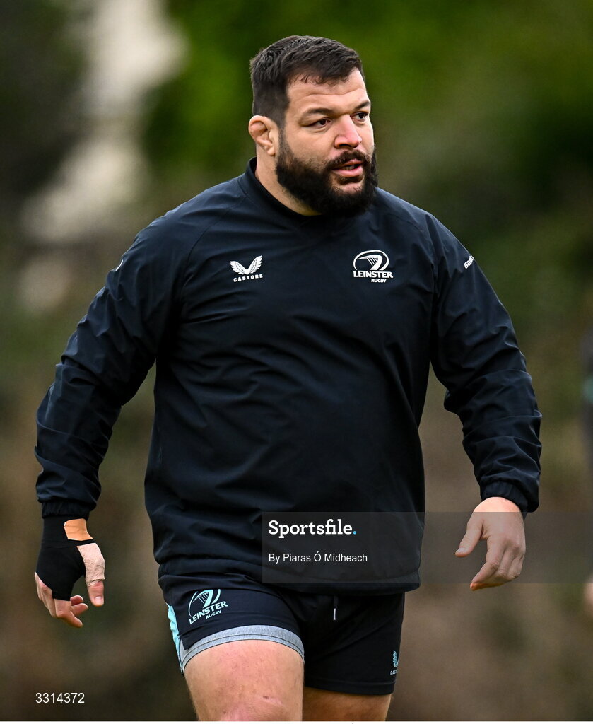 29 December 2025; Rabah Slimani during Leinster Rugby squad training at Rosemount in UCD, Dublin. Photo by Piaras Ó Mídheach/Sportsfile
