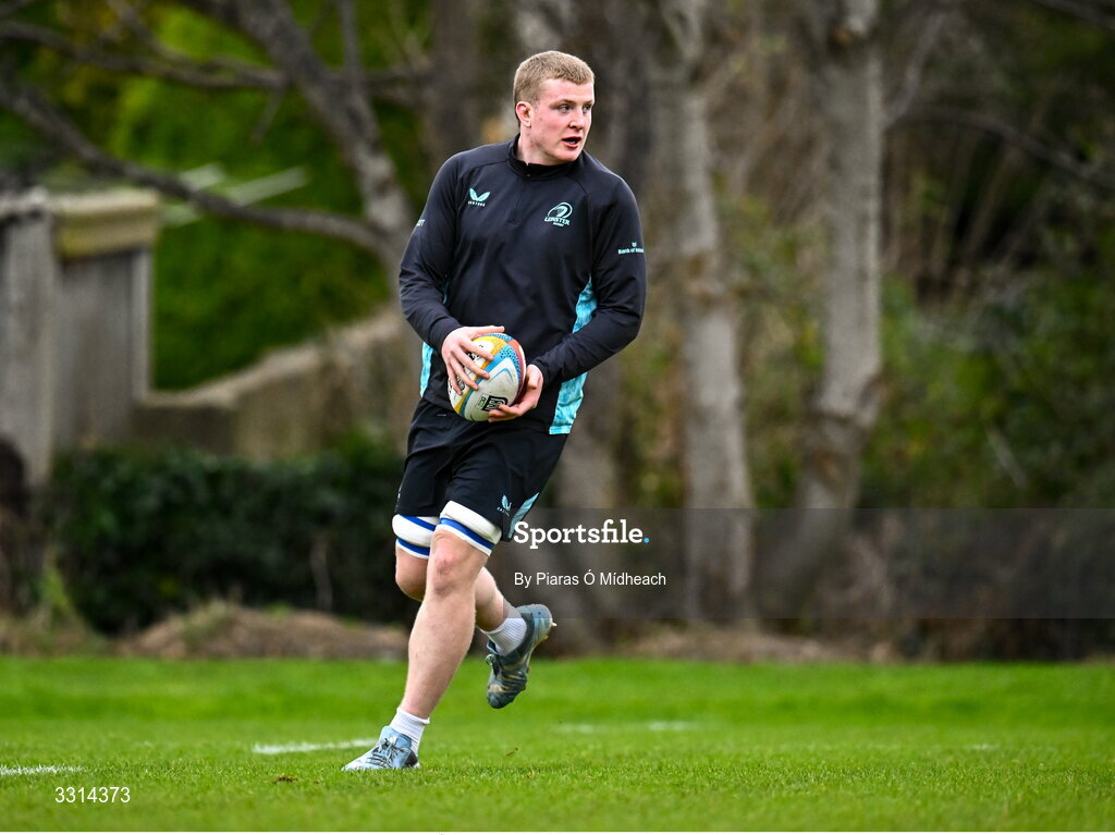 29 December 2025; Conor O'Tighearnaigh during Leinster Rugby squad training at Rosemount in UCD, Dublin. Photo by Piaras Ó Mídheach/Sportsfile