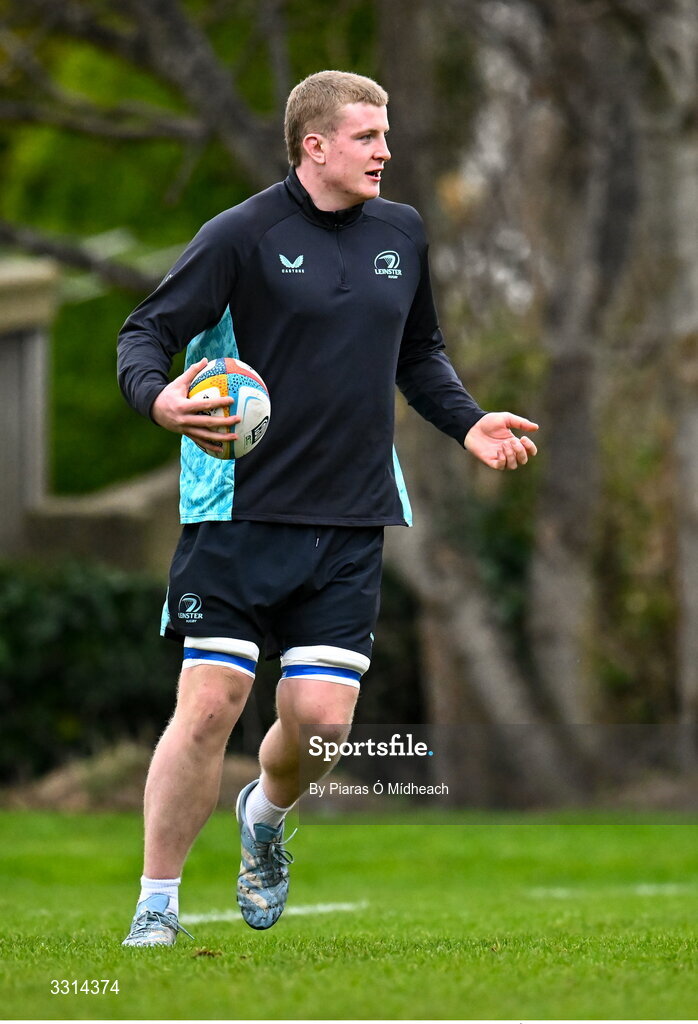 29 December 2025; Conor O'Tighearnaigh during Leinster Rugby squad training at Rosemount in UCD, Dublin. Photo by Piaras Ó Mídheach/Sportsfile