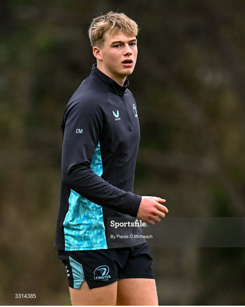 29 December 2025; Ciarán Mangan during Leinster Rugby squad training at Rosemount in UCD, Dublin. Photo by Piaras Ó Mídheach/Sportsfile