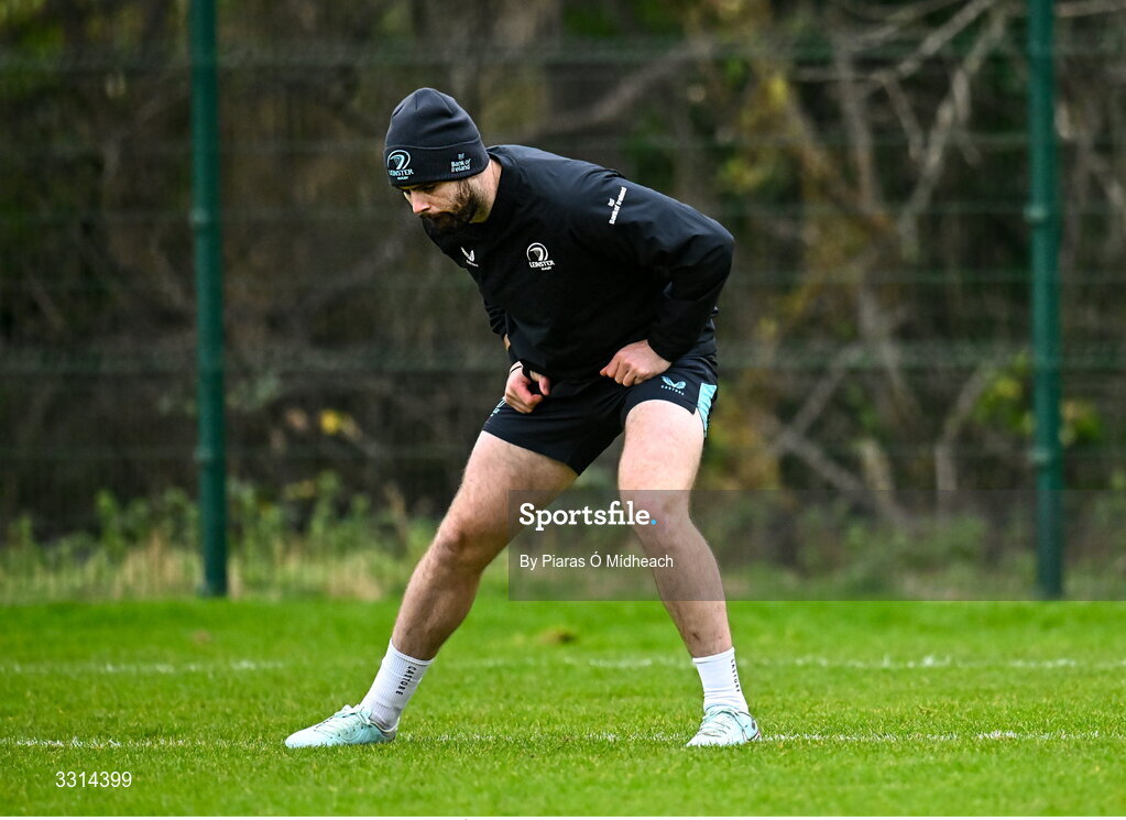 29 December 2025; Harry Byrne during Leinster Rugby squad training at Rosemount in UCD, Dublin. Photo by Piaras Ó Mídheach/Sportsfile