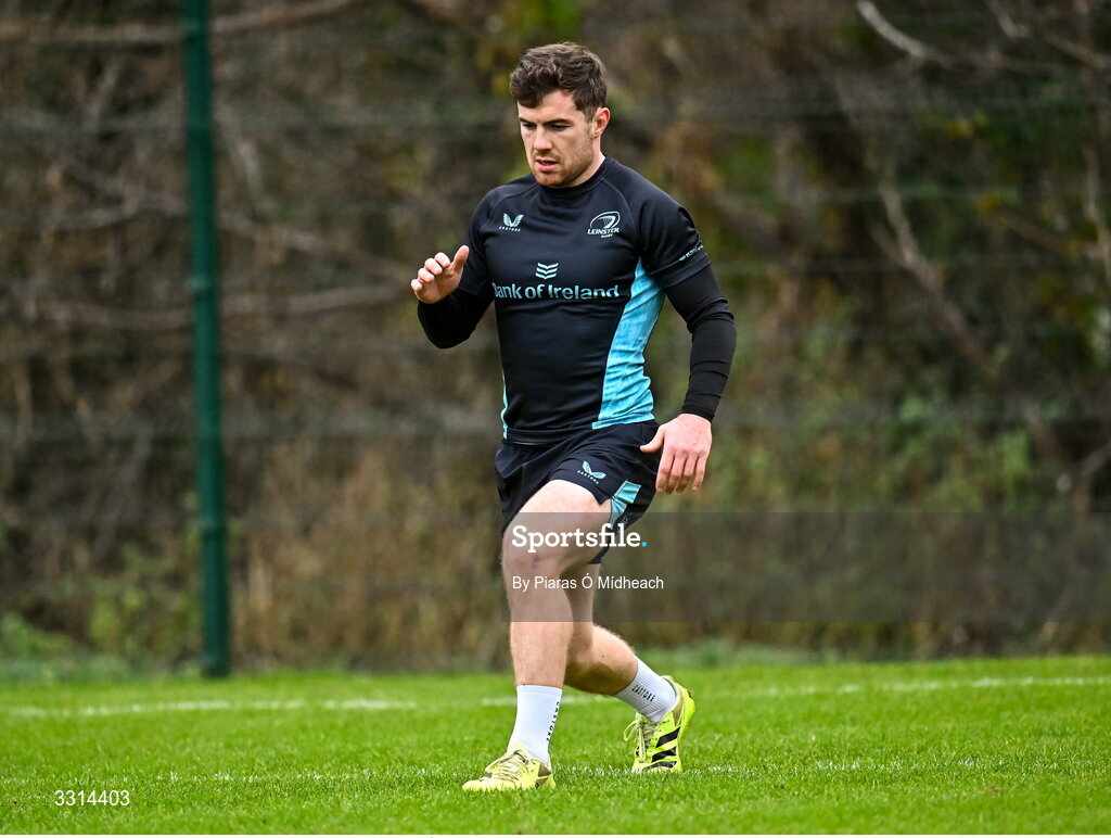 29 December 2025; Luke McGrath during Leinster Rugby squad training at Rosemount in UCD, Dublin. Photo by Piaras Ó Mídheach/Sportsfile