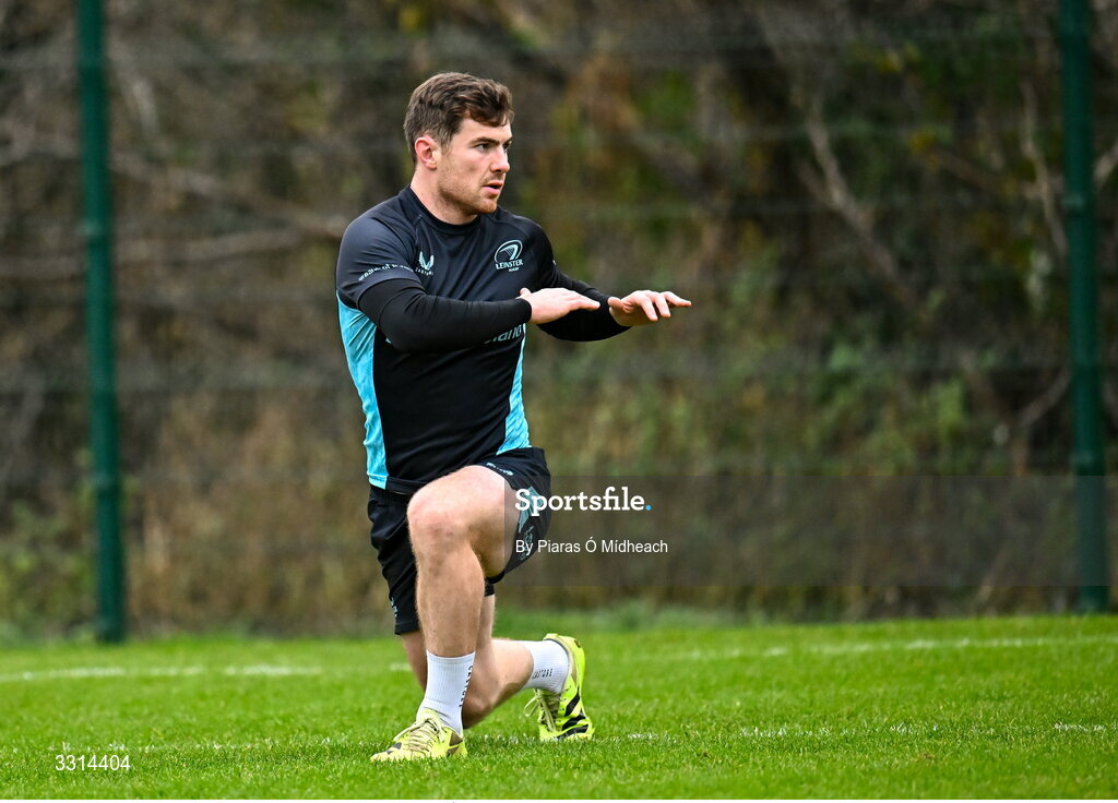 29 December 2025; Luke McGrath during Leinster Rugby squad training at Rosemount in UCD, Dublin. Photo by Piaras Ó Mídheach/Sportsfile